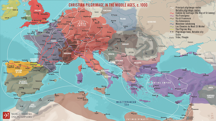 Christian Pilgrimage in the Middle Ages, c. 1000