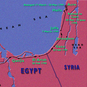 Map of Napoleon’s Egyptian Campaign