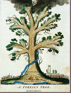 Print of symbolic tree of British liberty