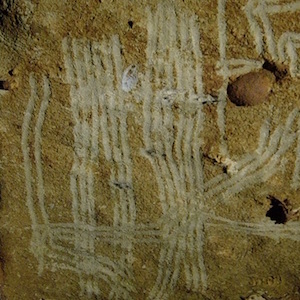 Paleolithic Finger Flutings Cave Drawing thumbnail image