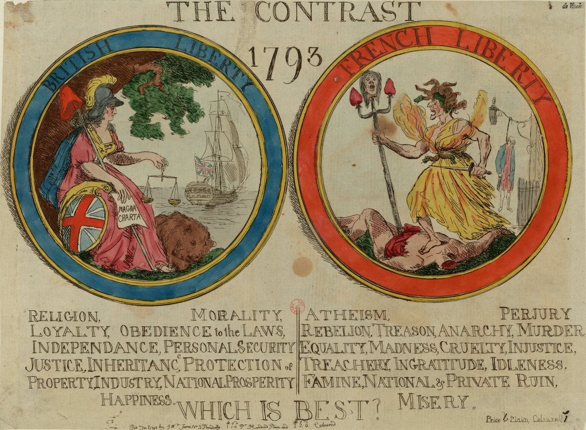 The Contrast, 1793 British Liberty/French Liberty