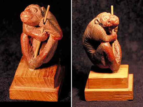 Photo of wooden monkey figurine